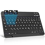 JADEMALL Kabellose Tablet Tastatur QWERTZ Deutsches - Bluetooth Magnetisch ultraleichtes Tastatur mit iOS-Sondertasten für iPad, Galaxy Tab, Xiaomi Pad,Huaiwei