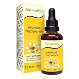 Propolis Tinktur 40% – 50 ml – Pure Hochdosierte Propolis Tropfen – 100% natürlich - Propolis Extrakt – Praktische Pipette - Einfache Dosierung - NatimaVita