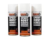 Rostio Epoxy Grundierung 1 K | EP Rostschutzgrundierung Spray | Korrosionsschutz | Grundierfüller Primer Rostschutz | Schnelltrocknend (3 Stück)