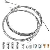 4M Motorrad Bowdenzug Universal Reparaturset mit 9 Nippel,Ø1,5mm Ø1,1mm Gaszug Universal Motorrad Seilzug,Motorrad Notgaskabel Gaszug Reparatursatz,Motorrad Kupplungsseil Kupplungszug Schaltzug Set