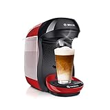 Bosch Tassimo Happy Kapselmaschine TAS1003 Kaffeemaschine by, 70 Getränke, vollautomatisch, geeignet für alle Tassen, platzsparend, 1400 W, rot