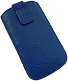 Handyschale24 Slim Case für LG K11 Handyschale Blau Schutzhülle Tasche Cover Etui mit Klettverschluss