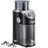 Russell Hobbs Kaffeemühle [Elektrisch mit Scheibenmahlwerk] Classics (variable Mahlgradeinstellungen pulverfein bis grob für Kaffeebohnen, Nüsse, Gewürze, Getreide, 100 g Fassungsvermögen) 23120-56