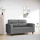 Homgoday 2-Sitzer-Sofa Loungesofa Sofa Couch Modern Gästesofa Doppelsofa Relaxsofa Relaxcouch Loveseat Sitzmöbel für Wohnzimmer Schlafzimmer Dunkelgrau 120 cm Mikrofasergewebe