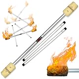 Flames 'N Games Fire Devil Sticks Set (100 mm Docht) Holzstäbe Jonglierstäbchen für Anfänger und Profis