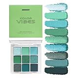 Grüne Lidschatten-Palette – 9-farbiger Avocado-Lidschatten Für Bühnen-Make-up – Langlebige, Wasserfeste, Matte, Perlmuttartige Lidschatten-Palette Für Frauen