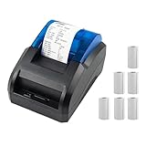 MZZYG Thermo Etikettendrucker 58mm Desktop Thermische Tragbare Drucker Erhalt Rechnung POS 58mm Barcode Mini Drucker Bluetooth Wireless