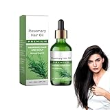 Rosmarinöl für Haare & Kopfhaut, Rosemary Oil for Hair, Kopfhaut- und Haarstärkungsöl mit Rizinusöl Rosmarinöl etc, Natürliches Haaröl Rosmarin (50ml)