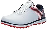 Skechers Damen Go Pivot Spikeless Golf Shoe Sneaker, Weiß/Marineblau/Rot, 38 EU