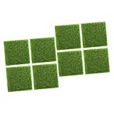 Yardwe 2 Sätze Kunstrasen Kunstgras Kunstgräser Dekorative Rasenfläche Outdoor-rasenteppich Rasenband Simulierte Grasmatte Landschaftsgestaltung Dekorative Requisite PVC Green 4 Stück * 2