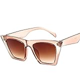 SHOBDW Mode Damen Damen übergroße Sonnenbrille Vintage Retro Cat Eye Sonnenbrille Brille Fensterglas Herren