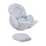 JYOKO Kids Sitzverkleinerer Antiallergikum Universal Baby 100% Baumwolle (Grey Stone, Enthält Kopf-, eine Körper- und eine Rückenstütze)