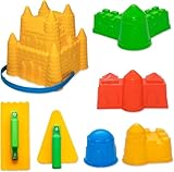 Holady 7-teiliges Strand-Sandspielzeug-Set, inklusive Strandspielzeug, Schlossformen, Sandformen, Strandeimer, Schaufel-Werkzeug-Set, lustiges Outdoor-Spielen, Strandzubehör für Jungen und Mädchen