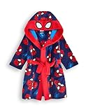 Marvel Spider Man Morgenmantel für Jungen | Kinder Superhelden Pyjama-Bademantel in Blau und Rot | Comics Robe Kleidung Geschenk