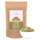 Total Relax Basischer Kräutertee Lose 100g, Kräuter Tee Mischung mit Minze Melisse Kamille Lavendel, TeaClub Herbal Tea