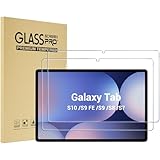 ProCase 2 Stück Displayschutzfolie für Galaxy Tab S9 FE 10.9'/ S9 2023/ Tab S8 2022/ Tab S7 2020 11', 9H Härte Gehärtetes Glas Bildschirmschutzfolie für Galaxy Tablet SM-X510/X710/X700/T870 -Klar