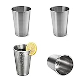 2 Stück Edelstahl Becher, Edelstahl Tasse Stapelbare Becher, Camping Outdoor Metall Becher Tasse, Edelstahlbecher 500ml, Metallbecher Reisebecher, Campingbecher Stapelbare Becher für Camping Party