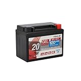 CARTEC Motorradbatterie YB4L-B, 4Ah 56A, Gel Technologie Motorrad-Starter-Batterie, Erstausrüsterqualität, zyklenfest, lagerfähig, wartungsfrei, schwarz