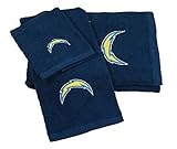 Northwest Los Angeles LA Chargers 3-teiliges besticktes Handtuch-Set – inklusive Badetuch, Handtuch und Waschlappen