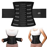 DASIAUTOEM Bauchweggürtel, Korsett Damen,Waist Trainer Damen,Bauchkorsett,Taillentrainer Zum Abnehmen Und Formen Damen Fitnesstraining Mit Hüfthalter Größe M. ﻿