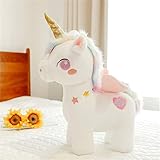 SWECOMZE Einhorn Plüschtier Einhorn Stofftier Einhorn Kuscheltier Plüsch Einhorn Groß für Baby Oder Mädchen Einhorn Geschenk zum Geburtstag (Rosa,25cm)