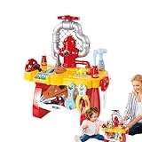 Kinder-Werkzeugbank, Spielzeug-Werkzeugbank - Werkzeugbank, Konstruktionsspielzeug, realistisches Spielset,Sichere Spielzeugwerkzeuge und Zubehör, Lernbank, Spielspielzeug für Kindertag, Erntedankfest