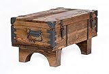 Alte Truhe Kiste Tisch Shabby Chic Holz Beistelltisch Holztruhe Couchtisch 37 cm Höhe / 38,5 cm Tiefe / 77 cm Breite