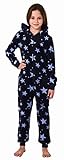 NORMANN-Wäschefabrik Mädchen Jumpsuit Overall Schlafanzug Pyjama Langarm in Sterne Optik - 202 467 97 961, Farbe:Marine, Größe:152