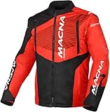 Macna Motorradjacke Crest Schwarz/Rot XXL