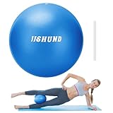 jjshund Pilates Ball, 25 cm Gymnastikball Kleiner Soft Yoga Ball mit Aufblasbarem Strohhalm, Fitnessball für Zuhause Gym Yoga Pilates Fitness Balance Training (Blau)