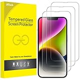 JETech Full Screen Schutzfolie für iPhone 14 Plus 6,7 Zoll, 9H Panzer Schutz Glas Folie Displayschutz Hat Keinen Einfluss auf die Hülle, HD Klar, 3 Stück