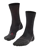 FALKE Unisex Fahrradsocken BC Warm Wolle Antiblasen gepolstert 1 Paar, Schwarz (Black-Mix 3010), 42-43