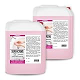 Lorito frisch & sauber Handseife 2 x 10 Liter Nachfüllseife flüssig, Cremeseife rosa, Kanister Flüssigseife, Seife zum Nachfüllen