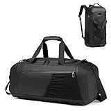 Sporttasche Herren Reisetasche 40L Sporttaschen mit Schuhfach Nassfach Wasserdicht Trainingstasche mit Rucksack Weekender Travel Gym Tasche Duffle Bag Fitnesstasche für Herren Damen