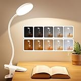 Leselampe Bett, 3600mAh Aufladbar Klemmlampe Bett, 36 LED 400LM Leselampe Buch Klemme, 5 Helligkeit 5 Farben Leselampe Kinder, 360° Flexibel Bettlampe Klemmleuchte Bett Leselampe Klemme Reading Light