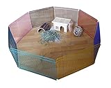 Kerbl Pet Pet Freigehege für kleine Nager wie Hamster oder Mäuse, Für den Innen- und Außenbereich, Erweiterbar, Ø 86 cm, 8 x Element je 34x23 cm, Gitterabstand 9 mm