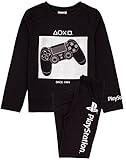 Playstation Pyjamas Jungen Kinder Langarm schwarzer Controller T-Shirt 8-9 Jahren