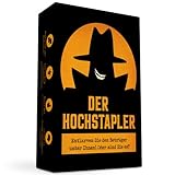 Der Hochstapler - Können Sie ihn entlarven? Bluff, Kreativität, Wortspiele und Verdächtigungen! Gesellschaftsspiel für die ganze Familie, Spiele für erwachsene, Brettspiel, Kartenspiel, Familienspiel