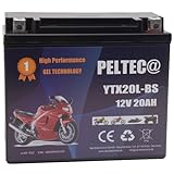 Peltec Premium Motorrad Batterie GEL Akku 12V 20Ah YTX20L-BS 51821 GTX20L-BS CTX20L-BS Scooter Elektroroller Quad Jetski