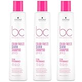 Schwarzkopf - Trio BC Clean Color Freeze Silber-Shampoo, Inhalt: 250 ml, 3 Stück