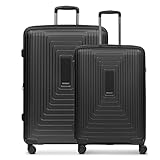 REDOLZ Hartschalen Koffer-Set-2-teilig | M Trolley 46 x 30 x 66 cm - 3,7 kg + L Trolley 52 x 34 x 77 cm - 4,4 kg | alle Koffer 5 cm Dehnfalte | für Damen & Herren (Essentials 14)