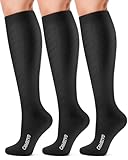 CAMBIVO Kompressionsstrümpfe Damen Herren 3 Paar, Stützstrümpfe, Compression Socks, Kompressionssocken, Thrombosestrümpfe für Erholung, Laufen, Reise, Shifahren, Schwangerschaft, Alltag