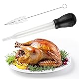 Bratenspritze, Bratensaftspritze Mit Reinigungsbürste, Truthahn-Bratenspritze Zum Kochen, Turkey Baster Soße Spritze 26.5cm Länge Für Thanksgiving Kochen Braten Truthahn Rind Schweinefleisch BBQ