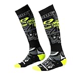 O'NEAL | Mountainbike Motocross Socken | MTB Downhill Freeride | Schweißabsorbierend, Verstärkter Fersen & Sohlenbereich | Pro MX Sock Ride | Unisex | Erwachsene | Schwarz Neon-Gelb | One Size