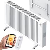 KESSER® Elektroheizkörper Infrarotheizung energiesparend 2in1 Mobile & Wand-Konvektor Elektroheizung 2000W mit WiFi App-Steuerung & Fernbedienung Radiator Heizung elektrisch Heizkörper 24h Timer