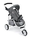 Bayer Chic 2000 - 61276 - Puppenbuggy Lola, Jogging-Buggy, Puppenjogger, Puppenwagen, Jeans grau, 70 x 33 x 62 cm