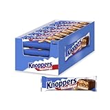 Knoppers NussRiegel – 24 x 40g – Schokoriegel mit Milch- und Nugatcreme, Haselnüssen, Karamell und Vollmilchschokolade