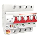 Rfeeuubft Tuya Smart Circuit Breaker 80A WiFi Smart Circuit Breaker Automatischer Schalter Kurzschlussschutz Überlastschutz (4P)