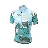 YFPICO Cycling wear Radtrikot Mädchen/Jungen Fahrradtrikot schnelltrocknend, himmelblau, 104/110