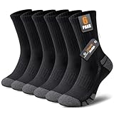 Cirorld Socken Herren Damen, 6 Paars Baumwolle Tennissocken, Warm Arbeitssocken mit Gepolstert, Atmungsaktiv Weich Wandersocken Trekkingsocken, Lange Rutschfest Sportsocken 35-38 39-42 43-46 47-50